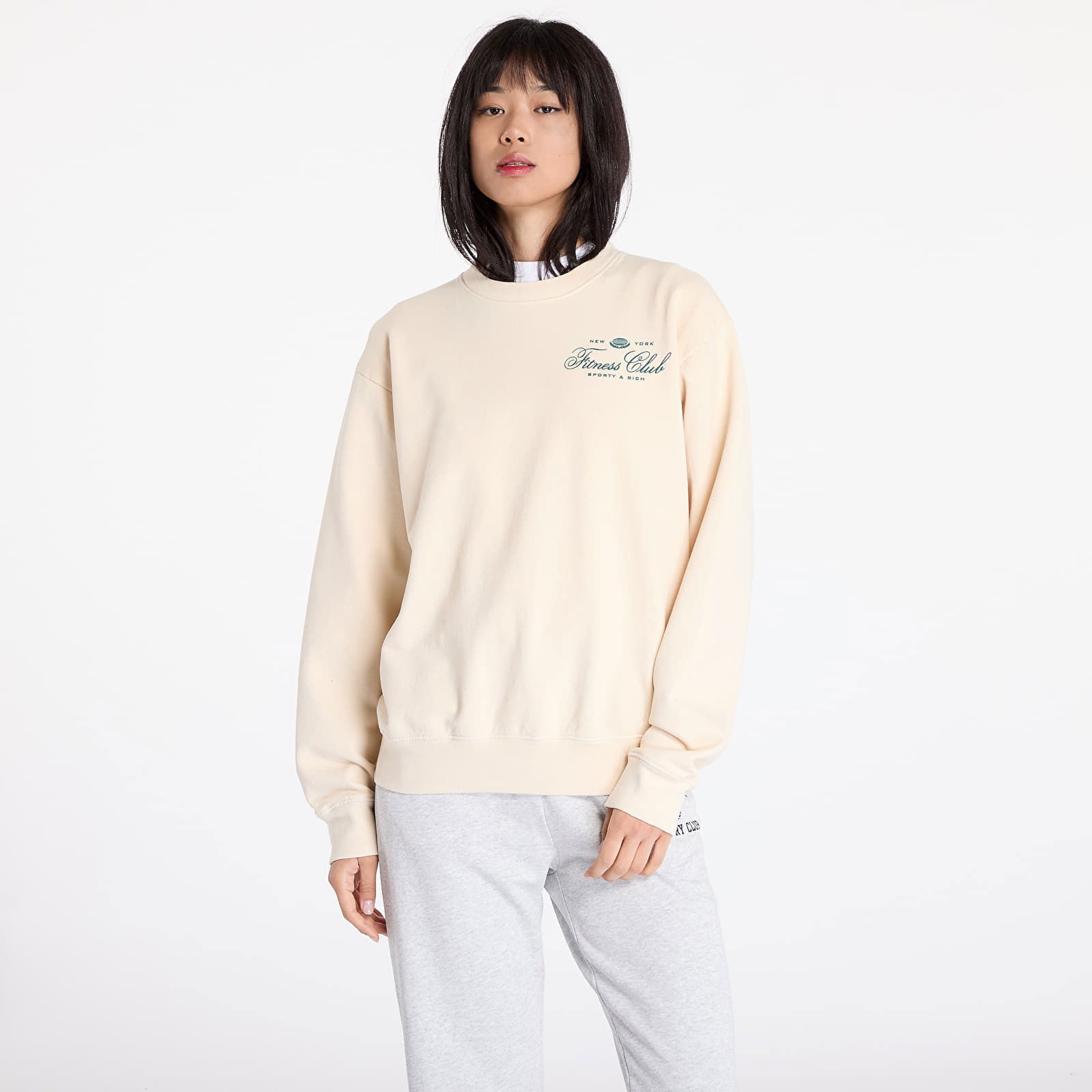 Fitness World Crewneck UNISEX Cream/ Alpine XS