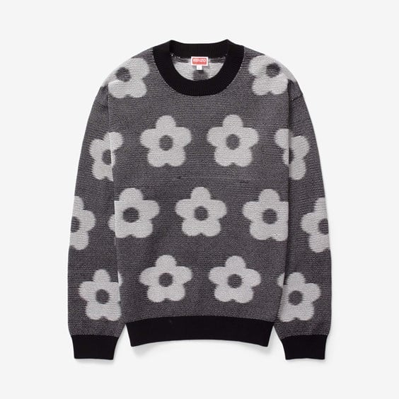 Sveter KENZO Paris Flower Spot Sweater Čierna | FD65PU4243CA, 1