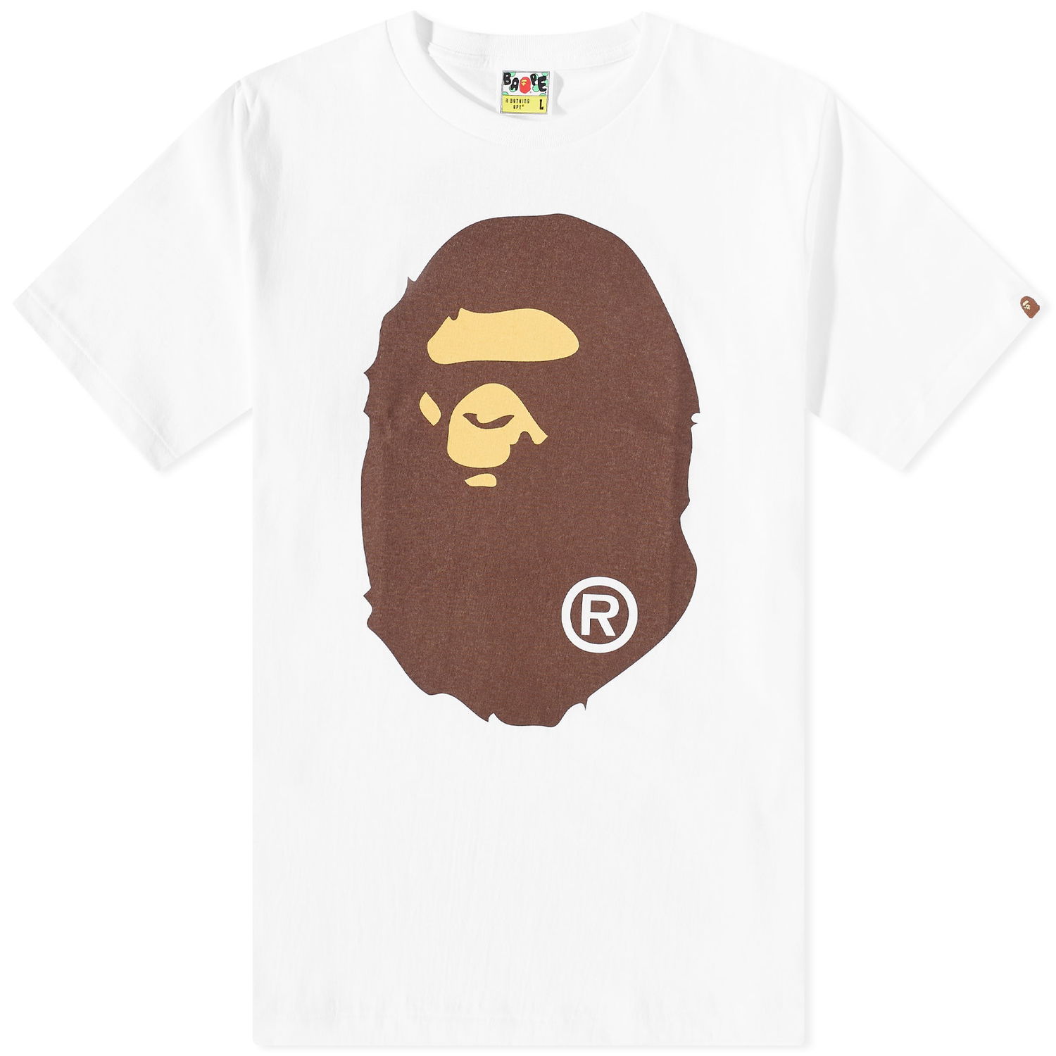 Tričko BAPE Classic Big Ape Head T-Shirt White Biela | 001TEJ301003M-WHT, 0