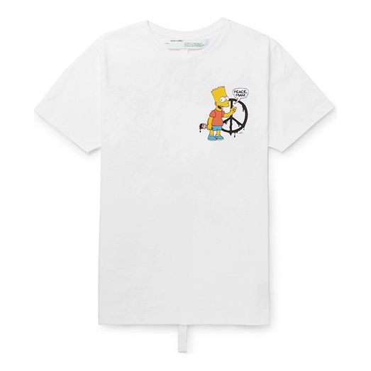 Tričko Off-White The Simpsons Crossover Print T-Shirt Biela | OMAA027S191850340188