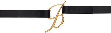Opasok Blumarine Logo Buckle Leather Belt Čierna | P422W252A, 0