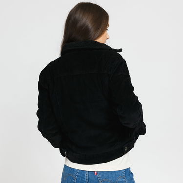 Bunda Urban Classics Ladies Sherpa Corduroy Jacket Čierna | TB1859 black, 1