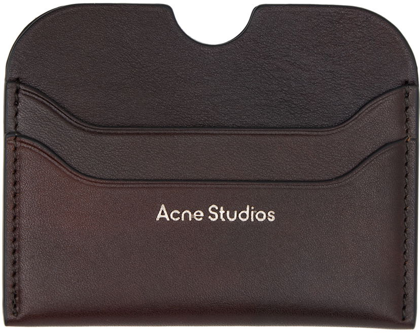 Peňaženka Acne Studios Leather Card Holder Hnedá | CG0268-