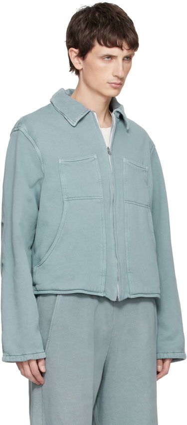 Bunda LES TIEN Heavyweight Full-Zip Utility Jacket Tyrkysová | CF-1097-PD, 1