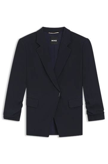 Bunda BOSS Slim-Fit Blazer with Press-Stud Closure Navy | 50542005