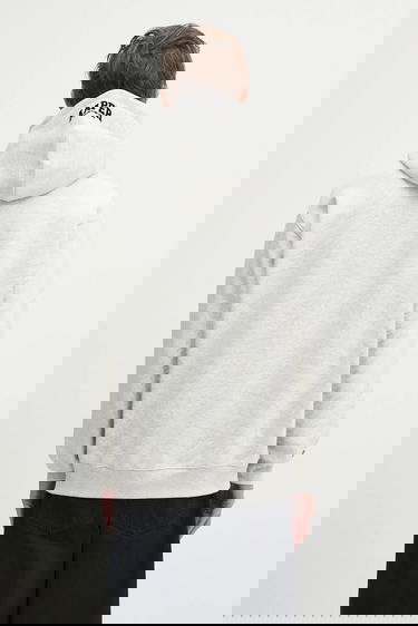 Mikina AAPE by A Bathing Ape Aaper Laper Apes and Planet Earth Graphic Hoodie Šedá | AAPSWMC370XAP, 2