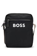 BOSS Crossbody Bag with Signature-Stripe Strap
