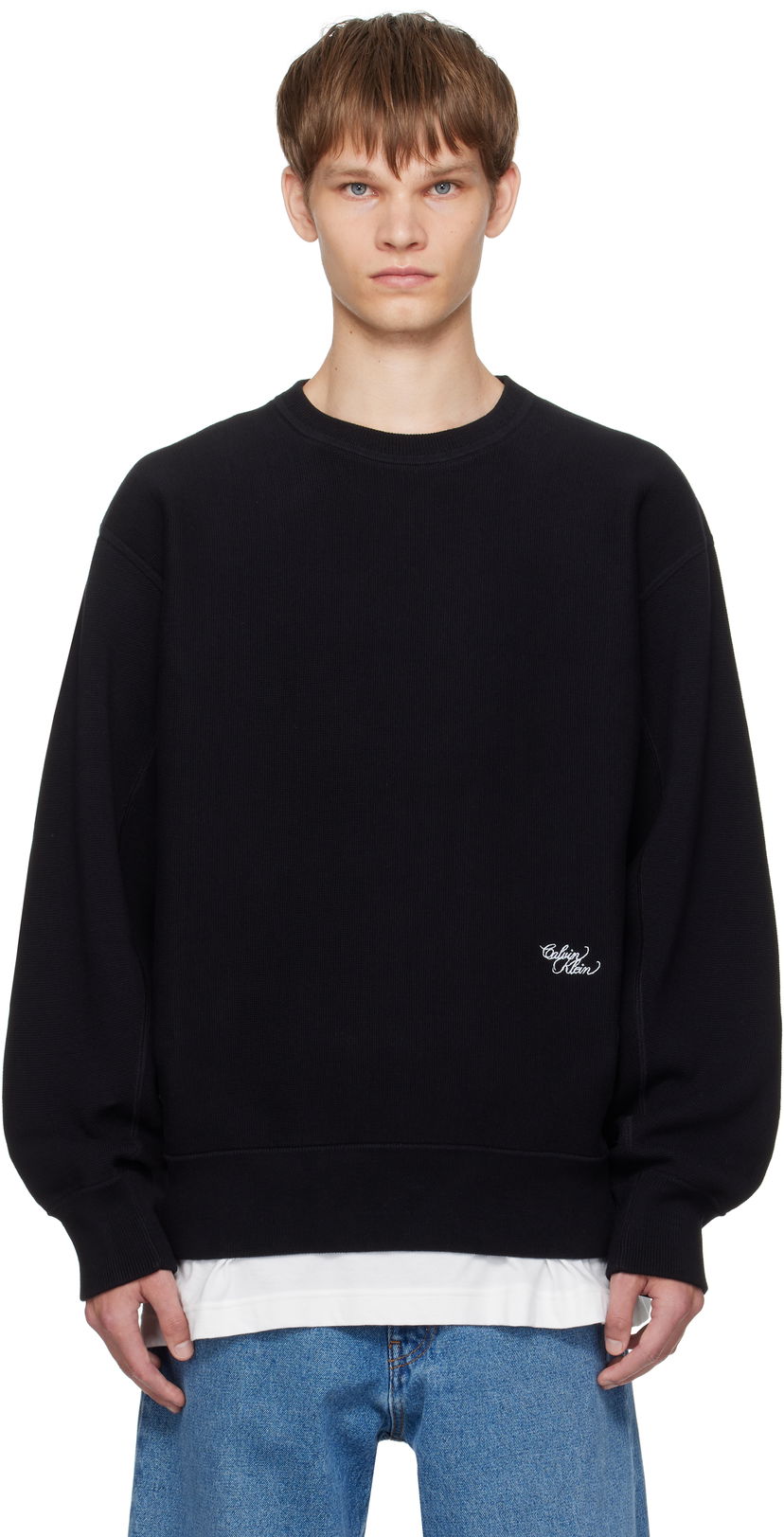Sveter CALVIN KLEIN Calvin Klein Milano Knit Sweater Čierna | 81B325G