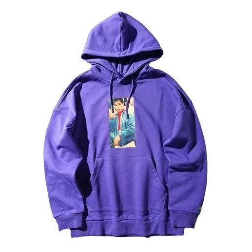 Mikina Li-Ning Li-Ning Character Casual Hoodie Fialová | AWDNB63-3