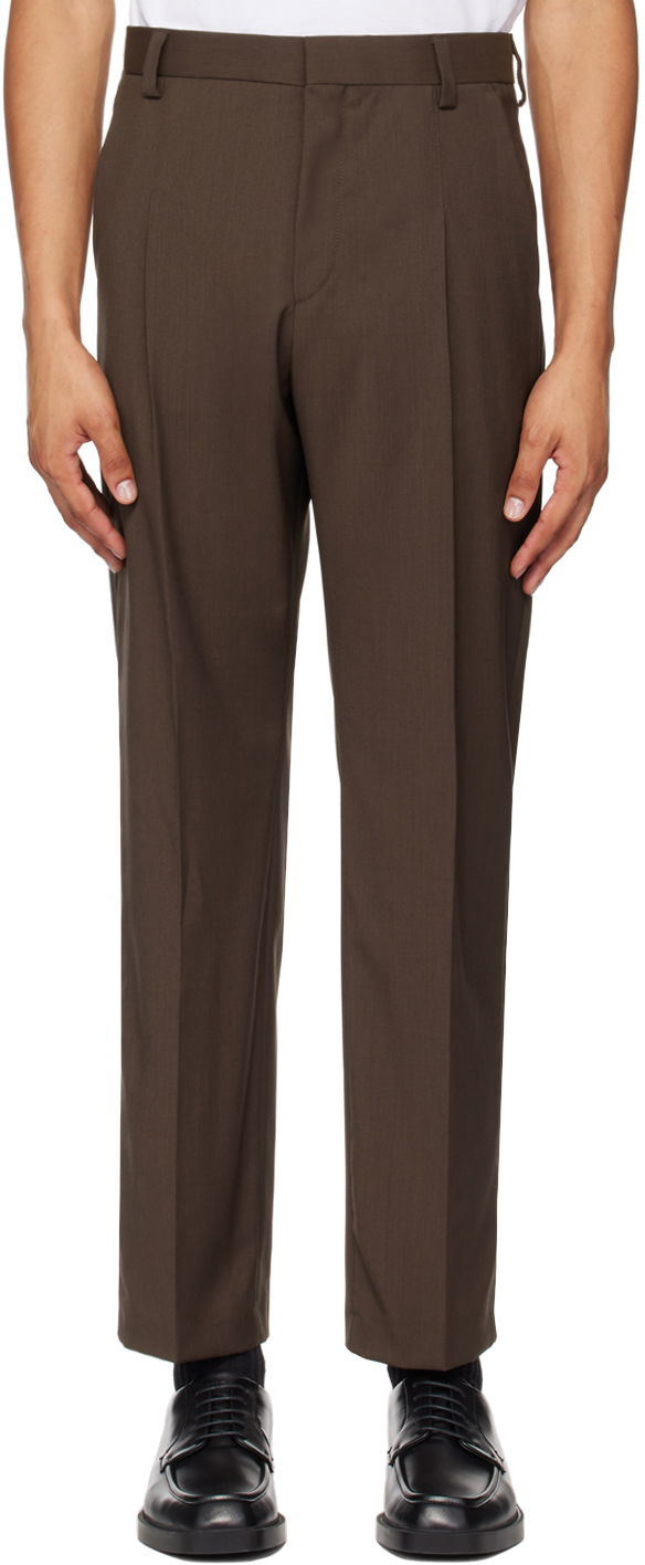 Nohavice BOSS Wool Dress Pants Hnedá | 50519908, 0