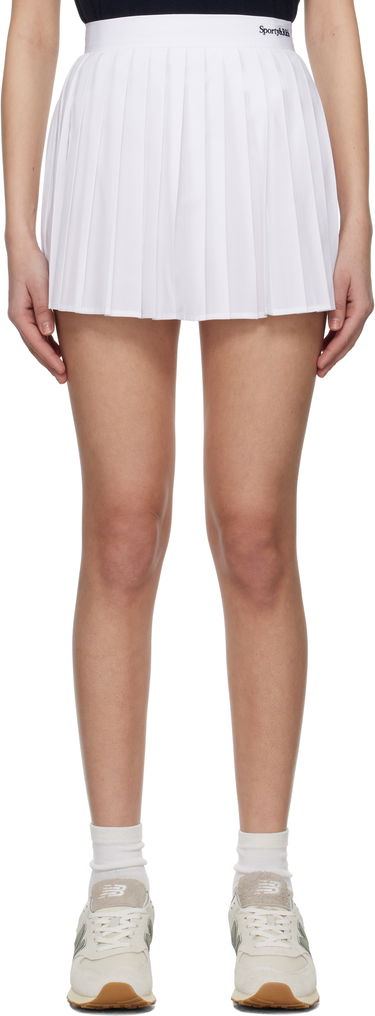 Sukňa Sporty & Rich Sporty & Rich Serif Logo Anae Pleated Miniskirt Biela | SK018612300WH01, 0