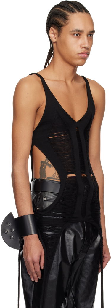 Tielko Rick Owens Rick Owens Hollywood Cutout Bodysuit Tank Top Čierna | RR01E5675 KGRIDM, 1