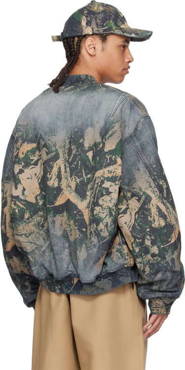 Bomber bunda Acne Studios Acne Studios Printed Denim Bomber Jacket Modrá | B90807-, 2