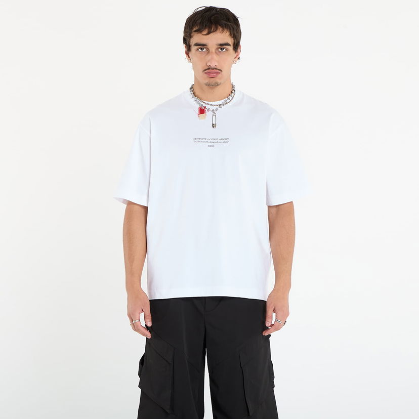Tričko Off-White Off-White Statement Skate Short Sleeve T-Shirt Biela | OMAA120F25JER0110110