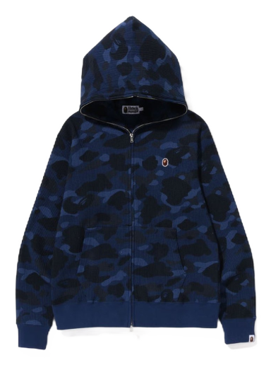 Mikina BAPE Color Camo Thermal Full Zip Hoodie Navy | 1J30-115-013