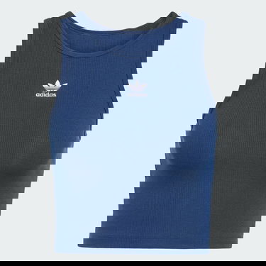 Šortky adidas Performance Ribbed Cropped Tank Top Modrá | JC9010, 3