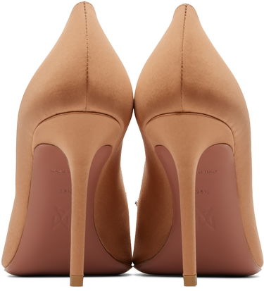 Tenisky a topánky Amina Muaddi Satin Pumps With Crystal Embellishment Hnedá | ROSIE PUMP CL SATIN, 1