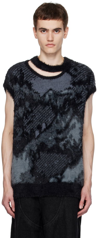 Sveter Feng Chen Wang Feng Chen Wang Landscape Painting Sleeveless Sweater Šedá | FUF16KT14, 0