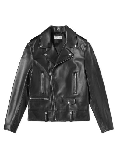 Bunda Saint Laurent Classic Motorcycle Leather Jacket Čierna | 484284Y5YA2-1000