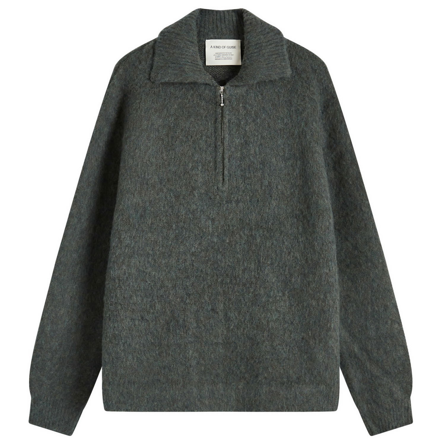 Polo tričko A Kind of Guise Sechura Zip Polo Shirt Green Shadow Melange Zelené | 564-12526-571, 0