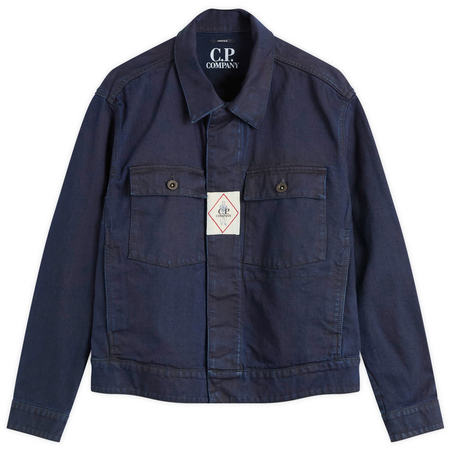 Bunda C.P. Company Plated Denim Work Jacket Navy | 19CMOW147A-110466W-D08, 0