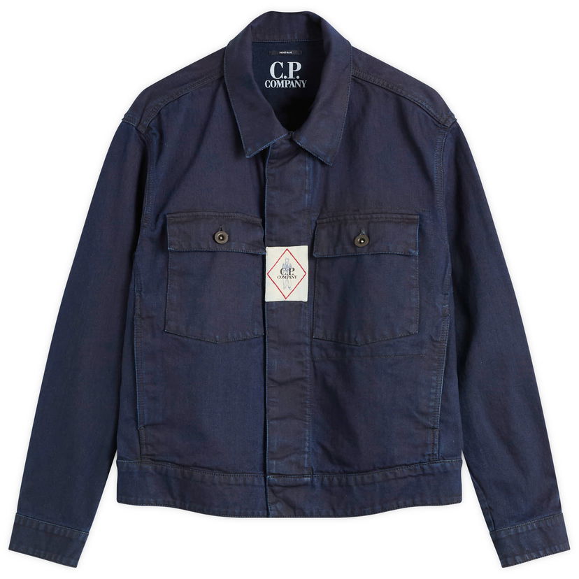 Bunda C.P. Company Plated Denim Work Jacket Navy | 19CMOW147A-110466W-D08