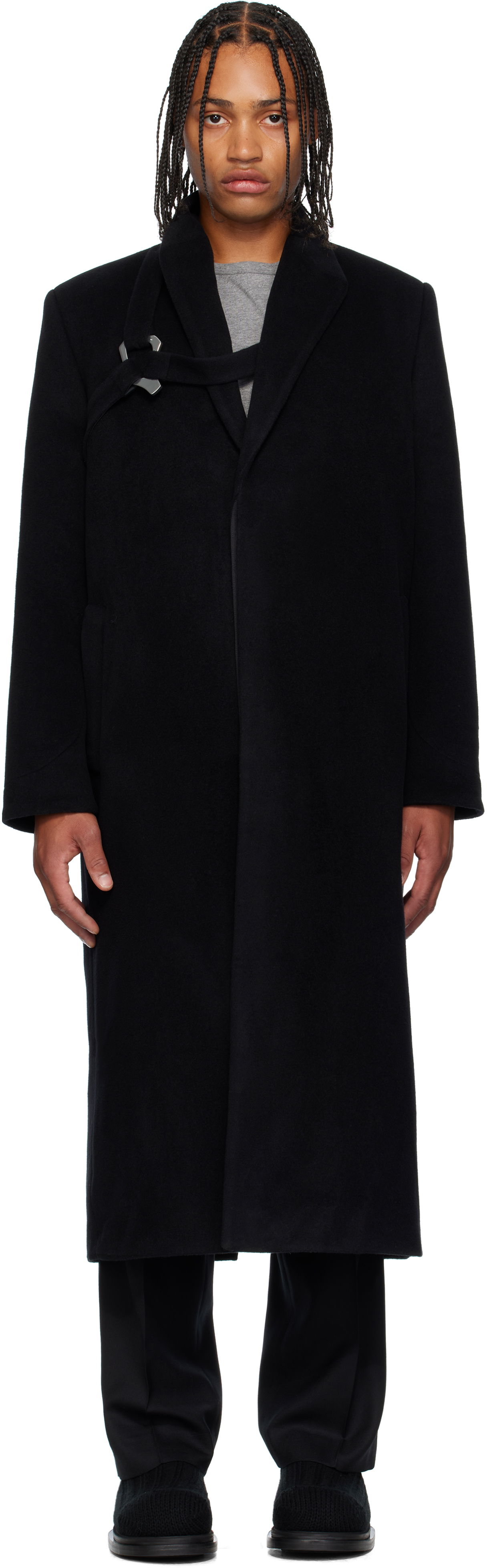 Kabáty HELIOT EMIL HELIOT EMIL Titan Wool Coat Čierna | AW25_M_01_013_BLK01, 0