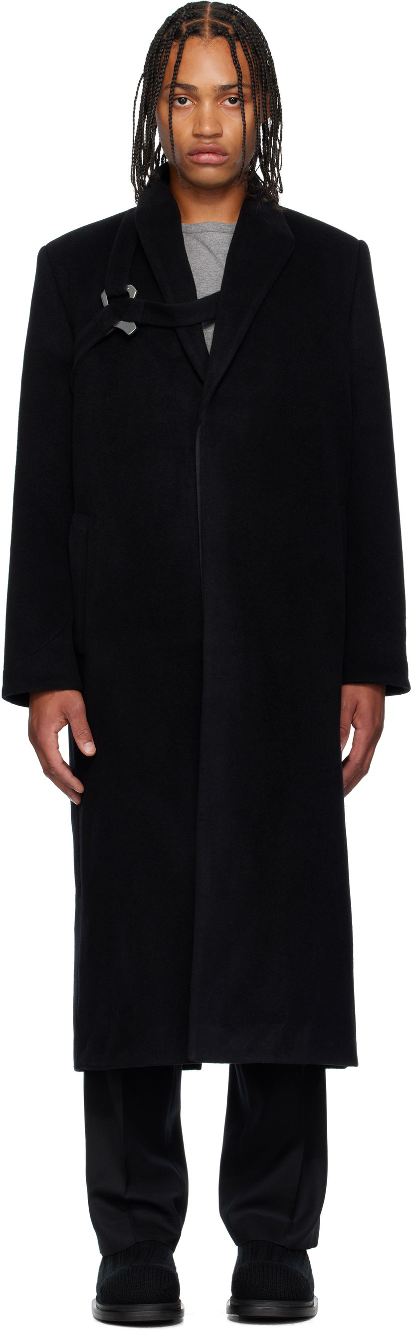 Kabáty HELIOT EMIL HELIOT EMIL Titan Wool Coat Čierna | AW25_M_01_013_BLK01