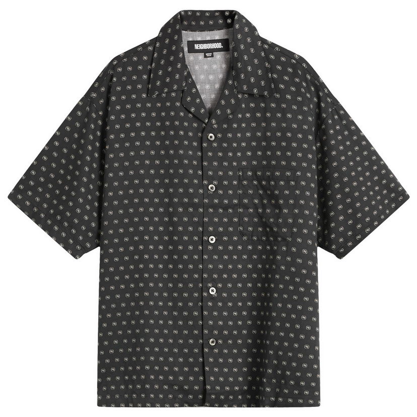 Košeľa Neighborhood Monogram Pattern Hawaiian Shirt, Size Large Čierna | 251TSNH-SHM11-BLK