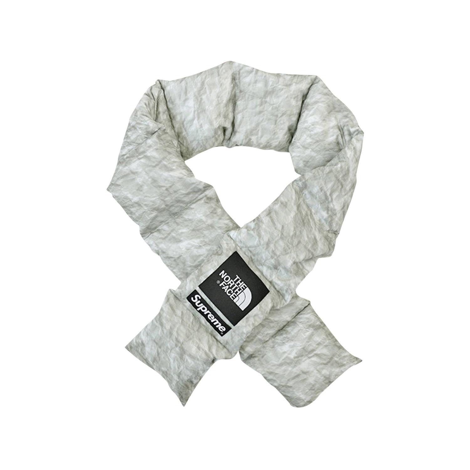Šál Supreme The North Face x 700-Fill Down Scarf Šedá | FW19892 PAPER PRINT, 1