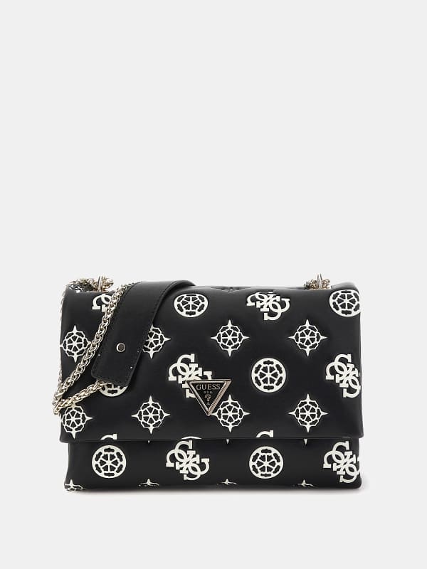 Kabelka GUESS Deesa Peony 4G Logo Crossbody Bag Čierna | HWPG9314210