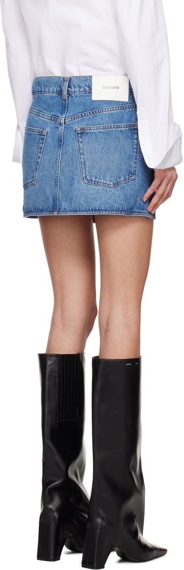 Sukňa Coperni Coperni Asymmetric Denim Miniskirt Modrá | COPJ24202, 2
