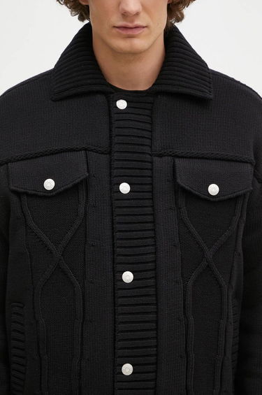 Sveter KENZO Oversized Knitted Jacket Čierna | FE65OU1419NC.99, 3