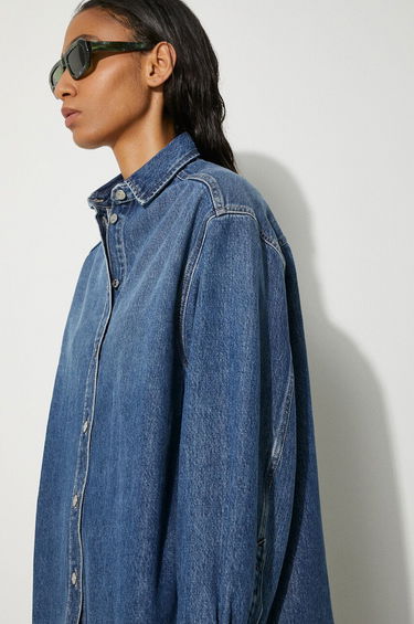 Košeľa Samsoe Samsoe Samsoe Samsoe Salea Relaxed Denim Shirt Modrá | F24200016, 4