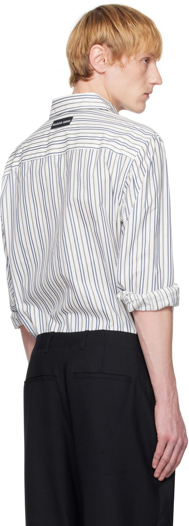 Košeľa Marine Serre Serre Regenerated Striped Poplin Button Up Shirt Biela | MSI037A DWOV0060, 2