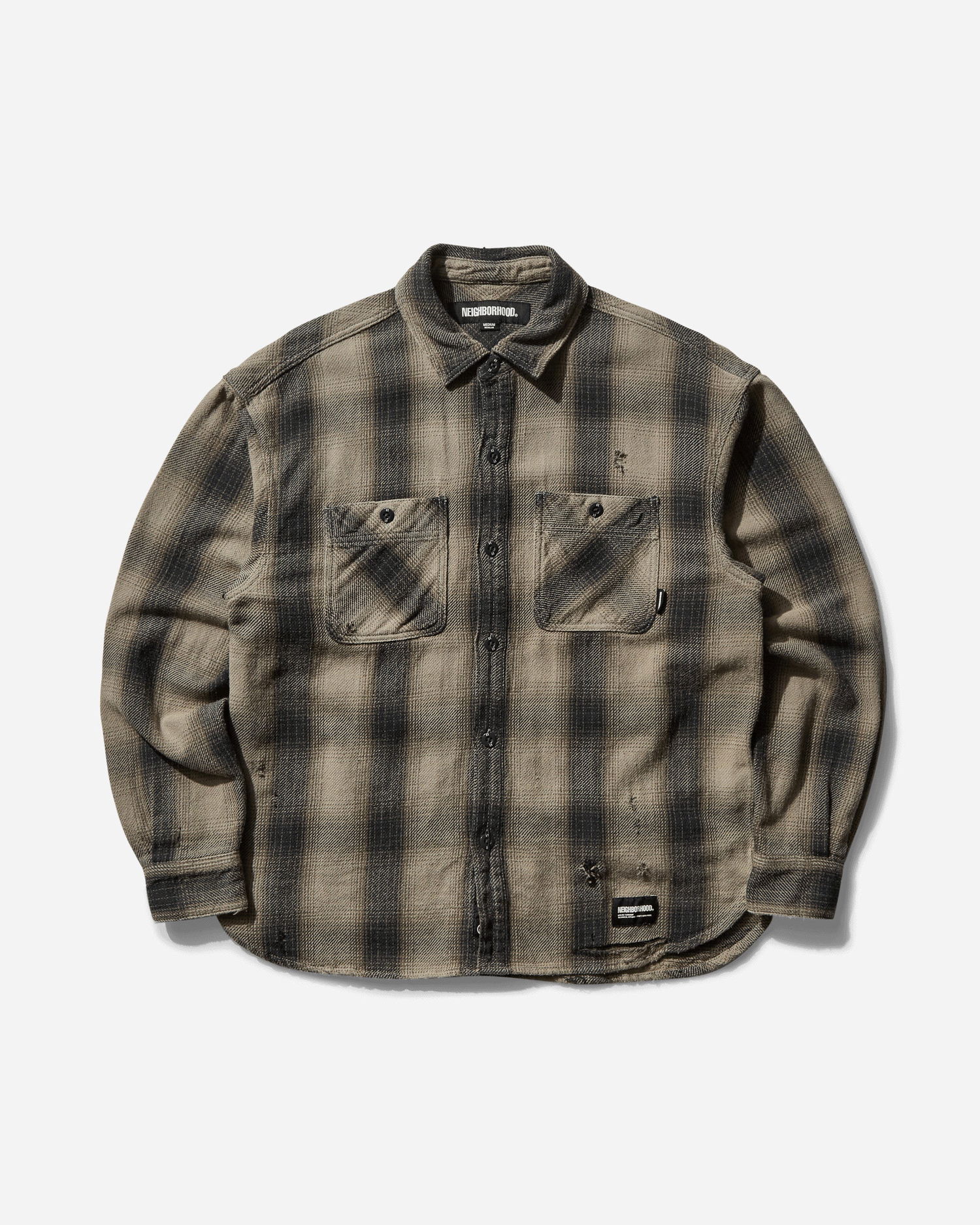Košeľa Neighborhood Savage Block Check Shirt Zelené | 242AQNH-SHM07 GG, 0