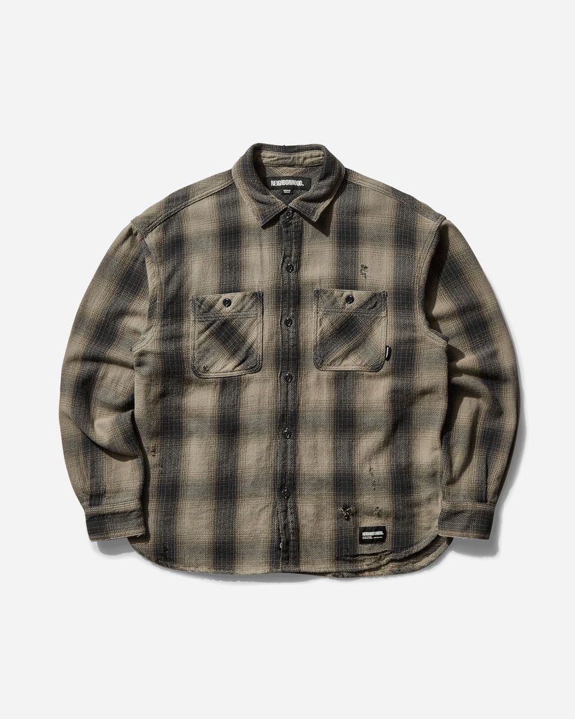 Košeľa Neighborhood Savage Block Check Shirt Zelené | 242AQNH-SHM07 GG