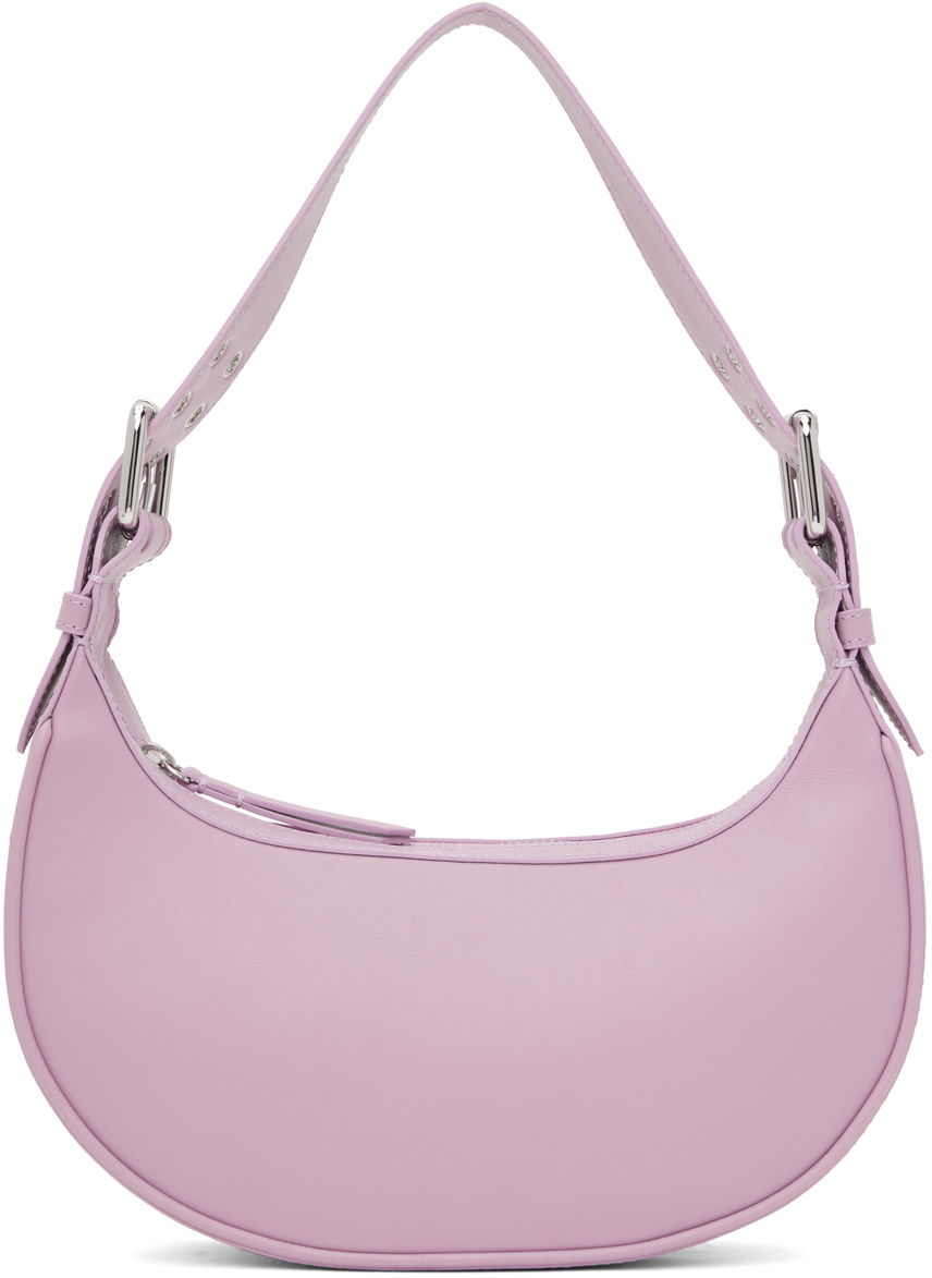 Taška cez rameno BY FAR Half Moon Leather Shoulder Bag Fialová | 23CASOHSLVMNAPMED, 0