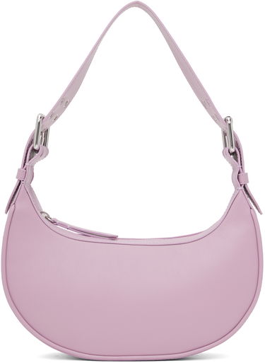 Taška cez rameno BY FAR Half Moon Leather Shoulder Bag Fialová | 23CASOHSLVMNAPMED, 0