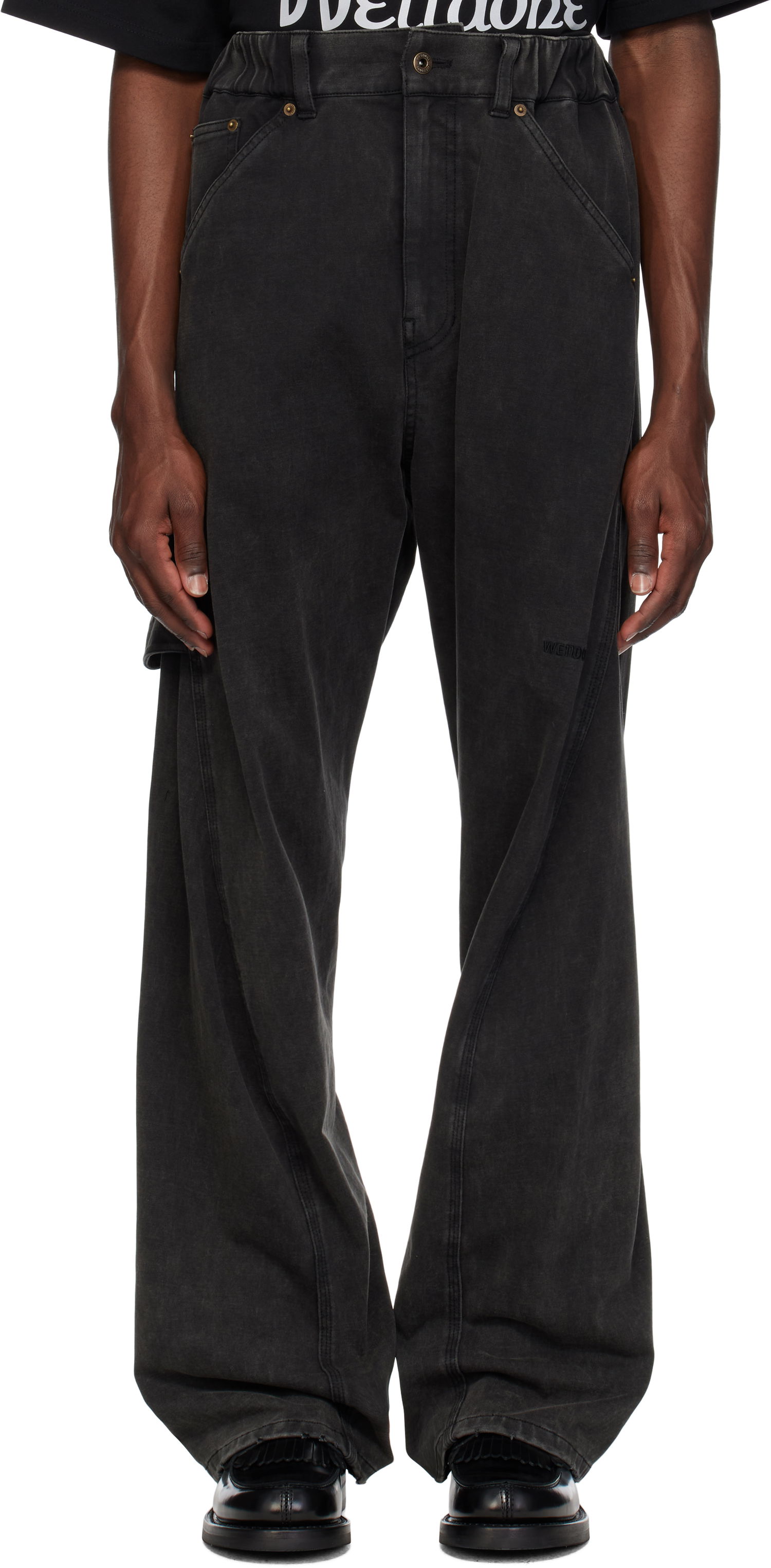 Cargo nohavice We11done We11done Twisted Work Trousers Čierna | WD-TA0-25-723-U-BK, 0