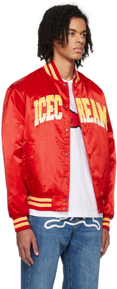 Bomber bunda BBC IceCream ICECREAM Embroidered Bomber Jacket Červená | IC23403, 1