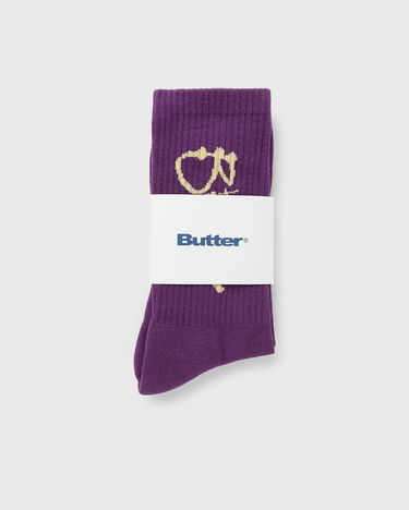 Ponožky Butter Goods Scribble Crew Socks Fialová | P24298, 2