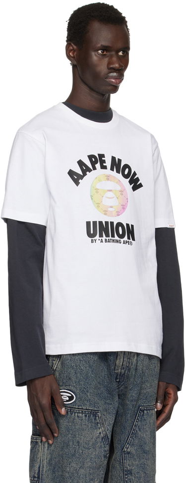 Tričko AAPE by A Bathing Ape AAPE By A Bathing Ape 'Union' T-Shirt Biela | AAPTEM1561XXNWHX, 1