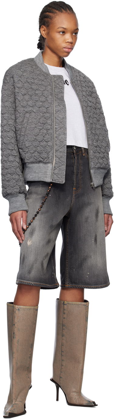 Bomber bunda We11done We11done Quilted Bomber Jacket Šedá | WD-JP0-25-070-W-MG, 3
