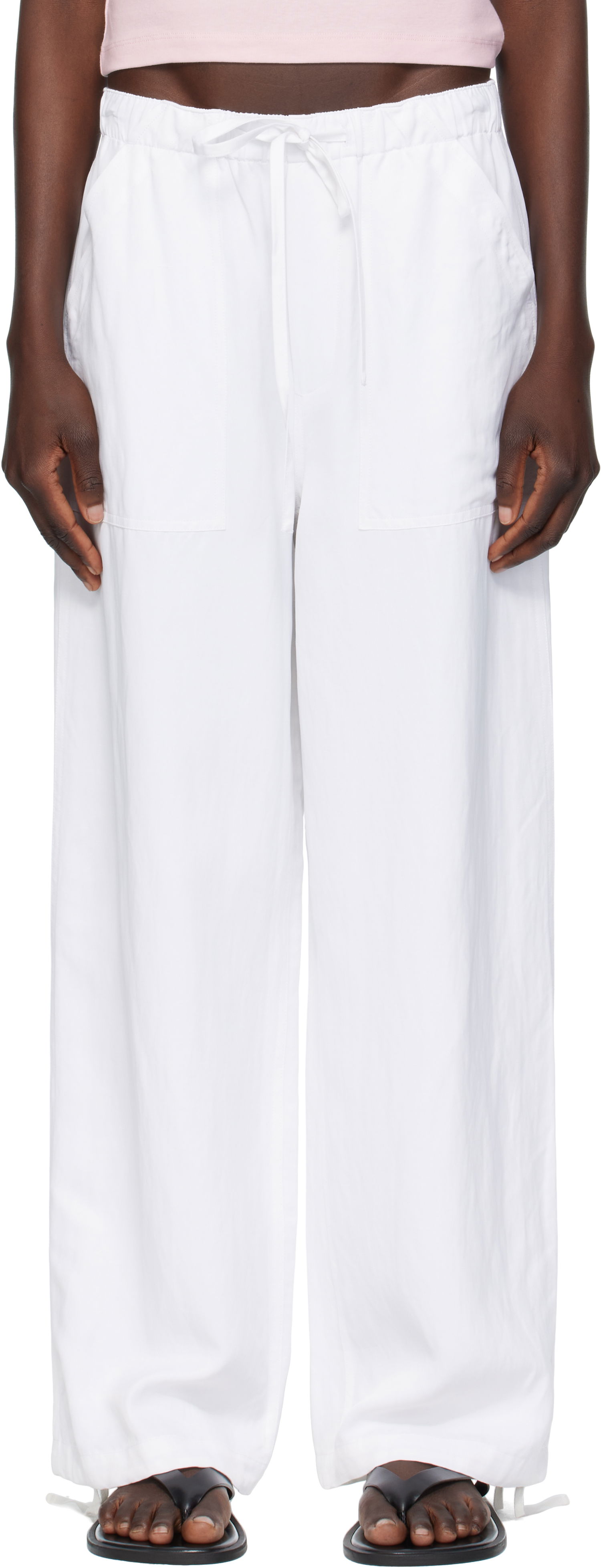 Nohavice rag & bone rag & bone Adina Beach Trousers Biela | WAW25P70082908, 0