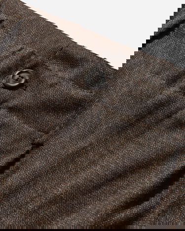 Nohavice OUR LEGACY Bridge Pleated Wide-Leg Dunmore Check Trousers Hnedá | M4254BB 001, 3
