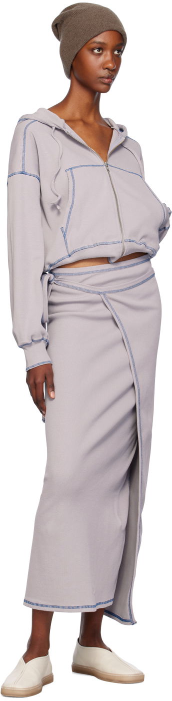 Sukňa Baserange Wrap Maxi Skirt Šedá | SKGW-CH-WI24, 3