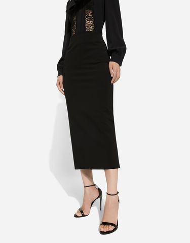 Sukňa Dolce & Gabbana Straight-Cut Midi Skirt Čierna | F4CQBTFUGKFN0000, 3