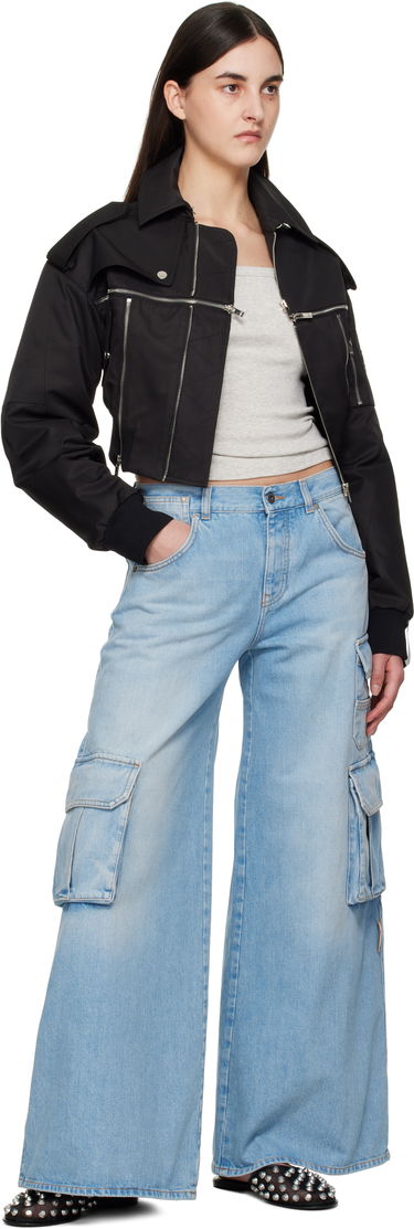 Cargo nohavice Off-White Off-White Wide-Leg Cargo Denim Jeans Modrá | OWYB019S25DEN0024000, 3