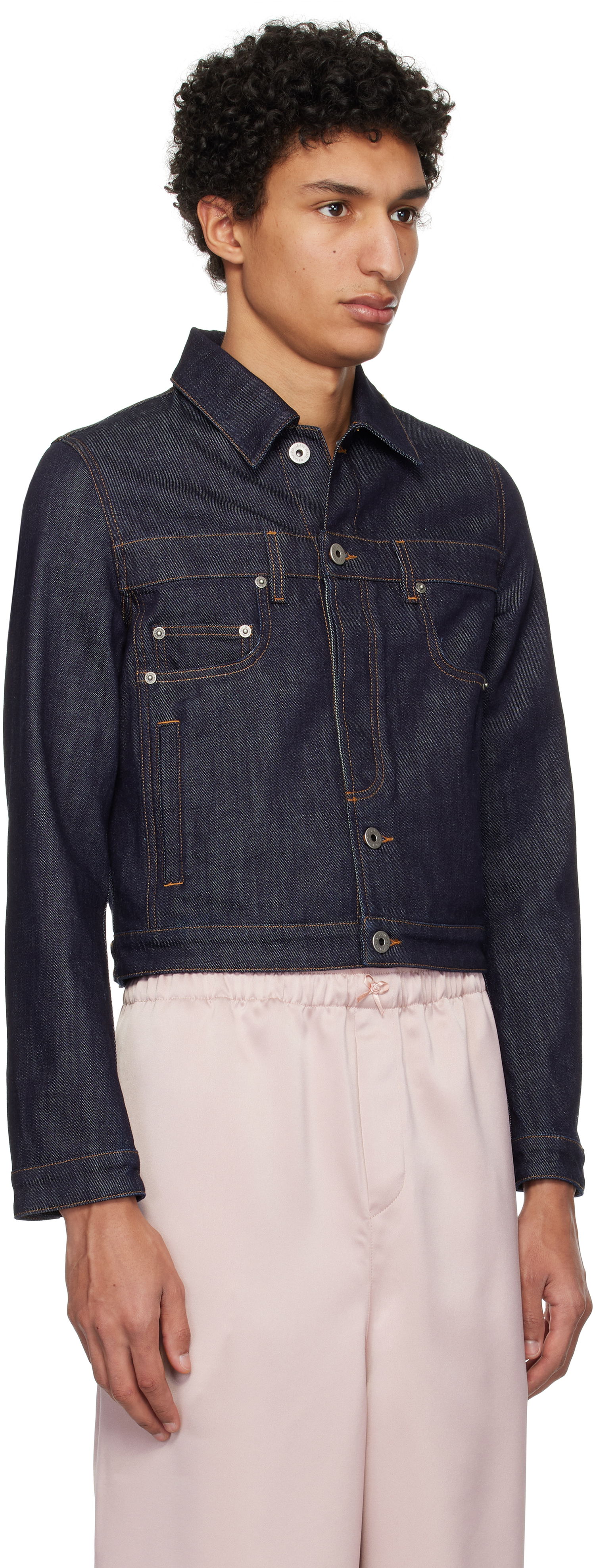 Bunda Jean Paul Gaultier Jean Paul Gaultier 'The Inverted' Cropped Denim Jacket Modrá | 25/33-F-VE089-D019-55, 1
